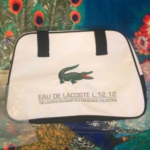 Lacoste White duffle bag